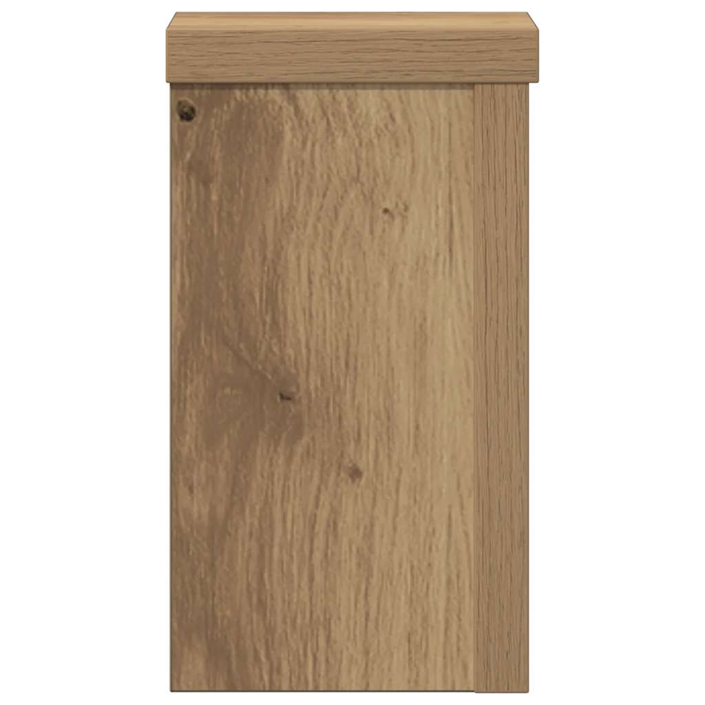 Plantenstandaards 2 st 10x10x18 cm hout artisanaal eiken is nu te koop bij PeponiXL, paradijselijk wonen!