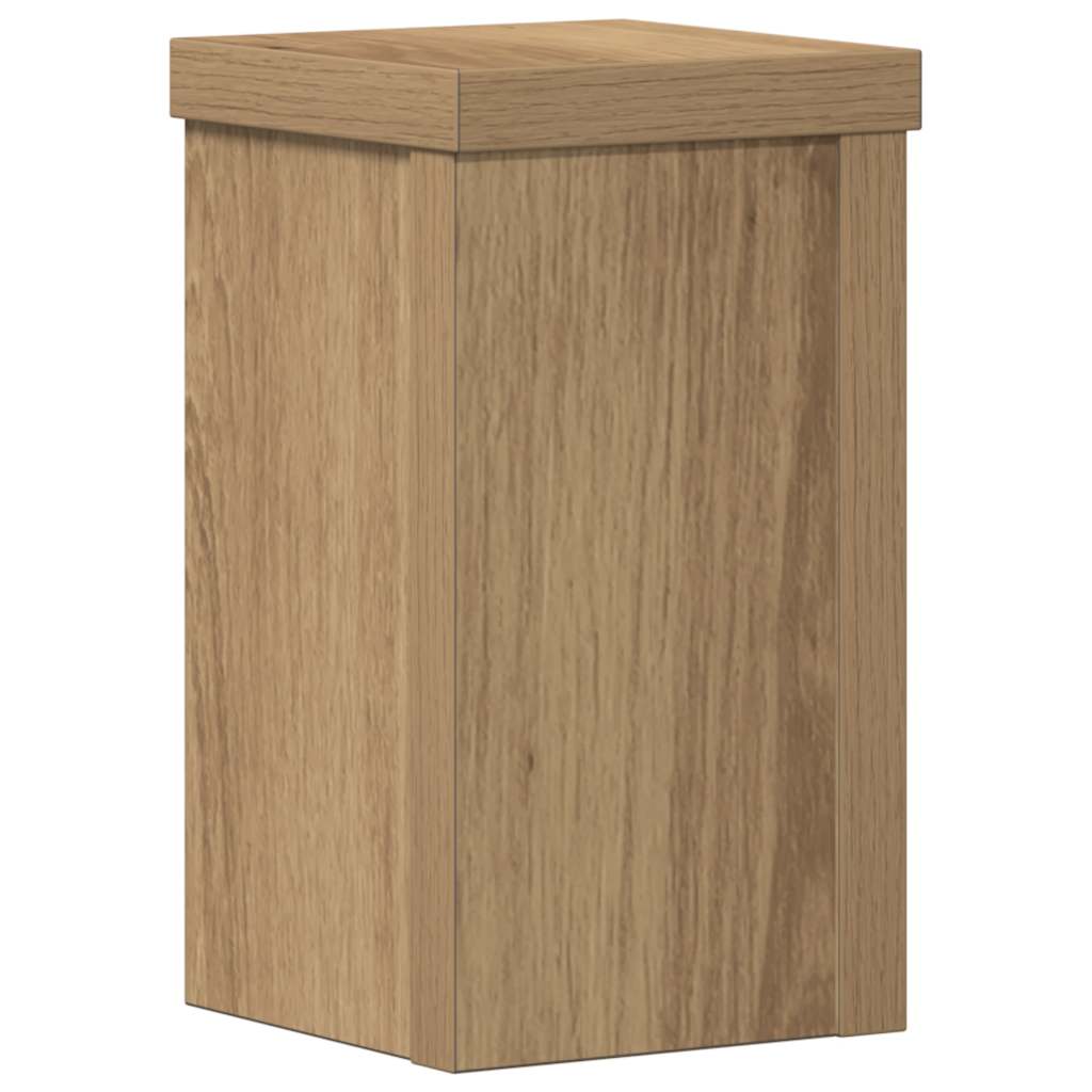 Plantenstandaards 2 st 10x10x18 cm hout artisanaal eiken is nu te koop bij PeponiXL, paradijselijk wonen!