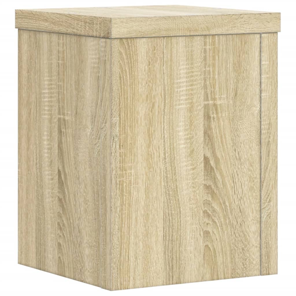Plantenstandaards 2 st 15x15x20 cm bewerkt hout sonoma eiken is nu te koop bij PeponiXL, paradijselijk wonen!