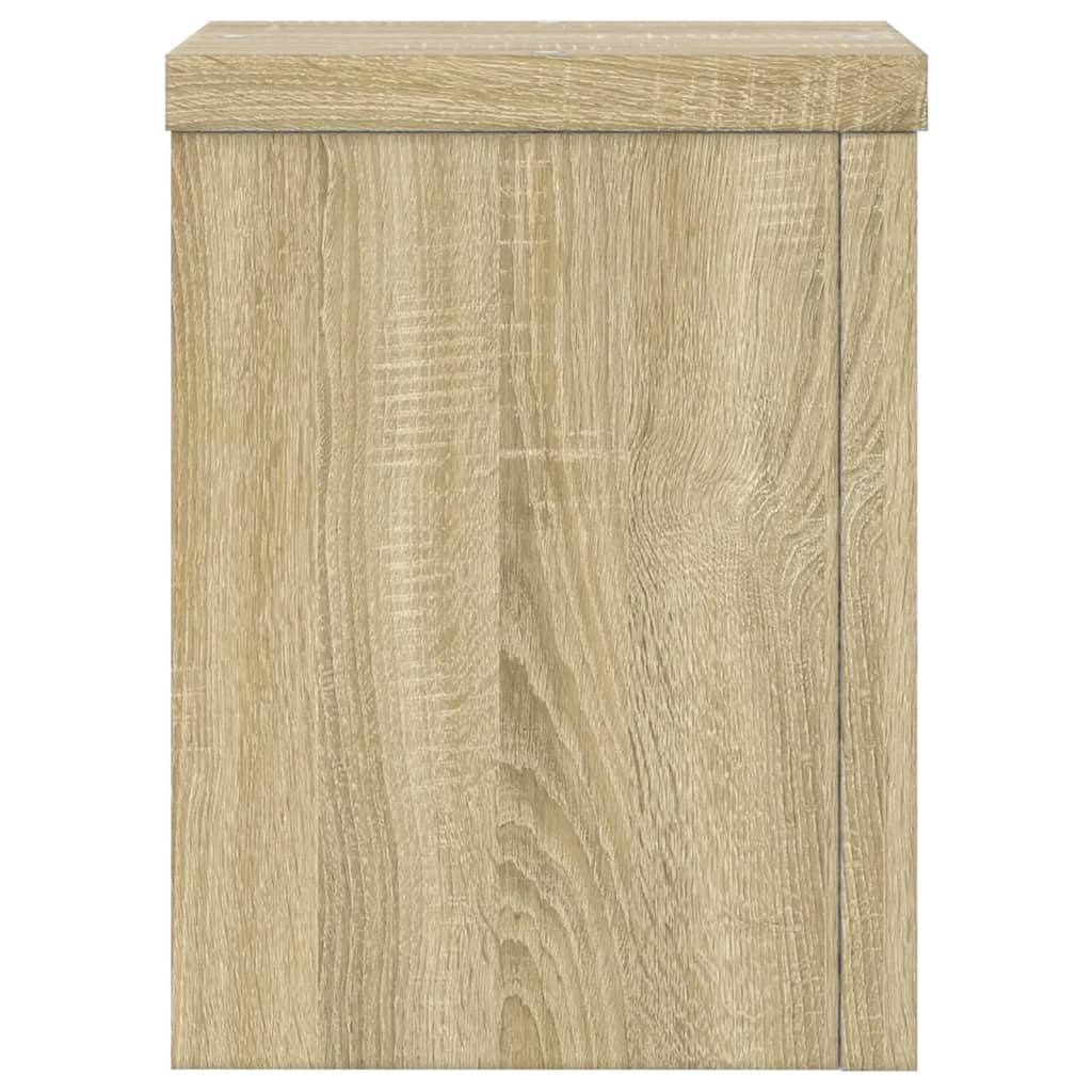 Plantenstandaards 2 st 15x15x20 cm bewerkt hout sonoma eiken is nu te koop bij PeponiXL, paradijselijk wonen!