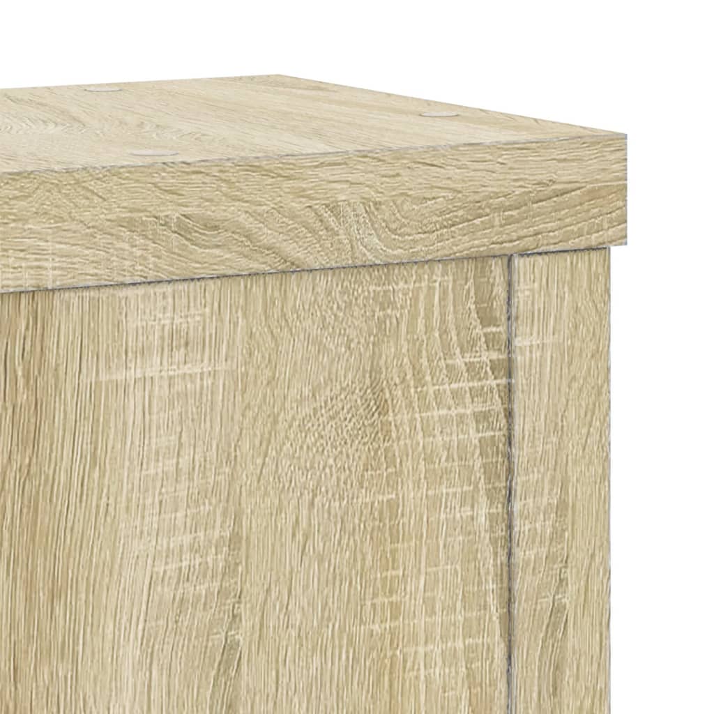 Plantenstandaards 2 st 15x15x20 cm bewerkt hout sonoma eiken is nu te koop bij PeponiXL, paradijselijk wonen!