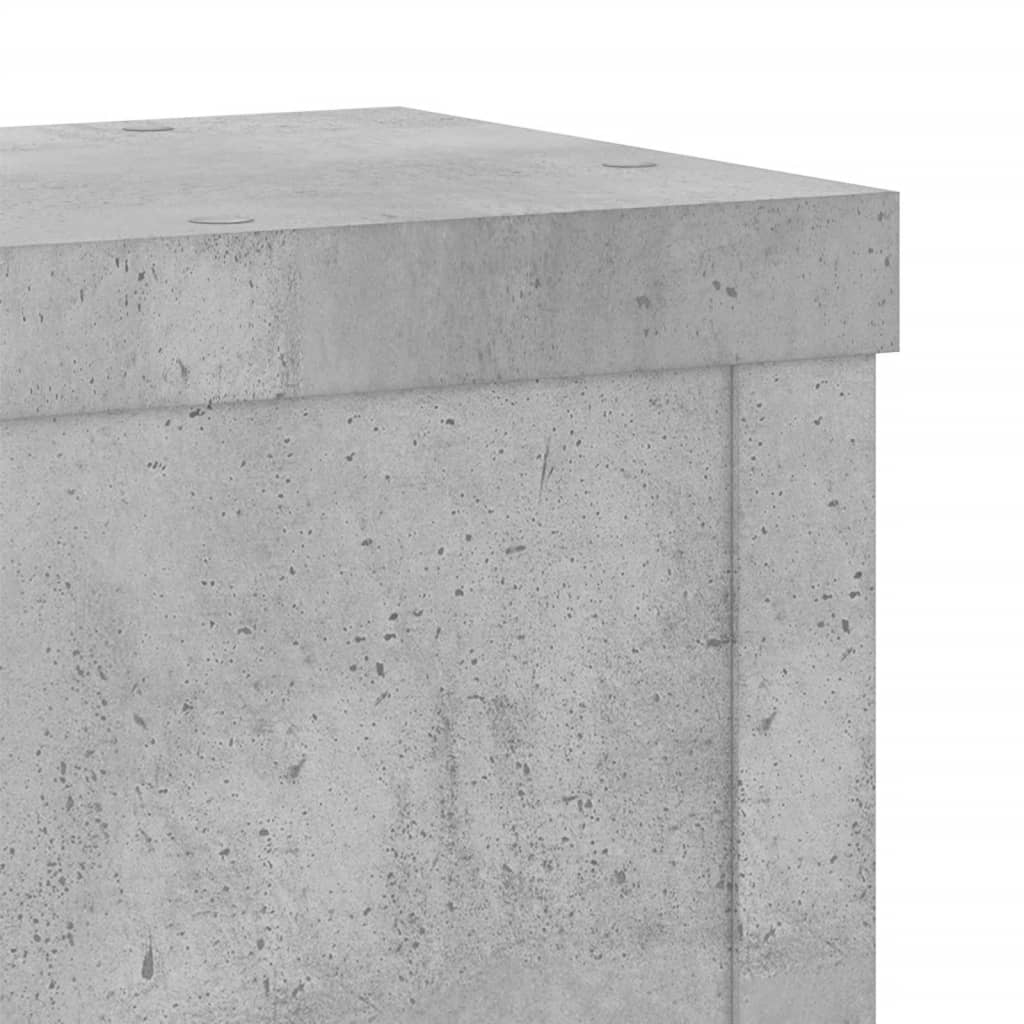 Plantenstandaards 2 st 15x15x20 cm bewerkt hout betongrijs is nu te koop bij PeponiXL, paradijselijk wonen!