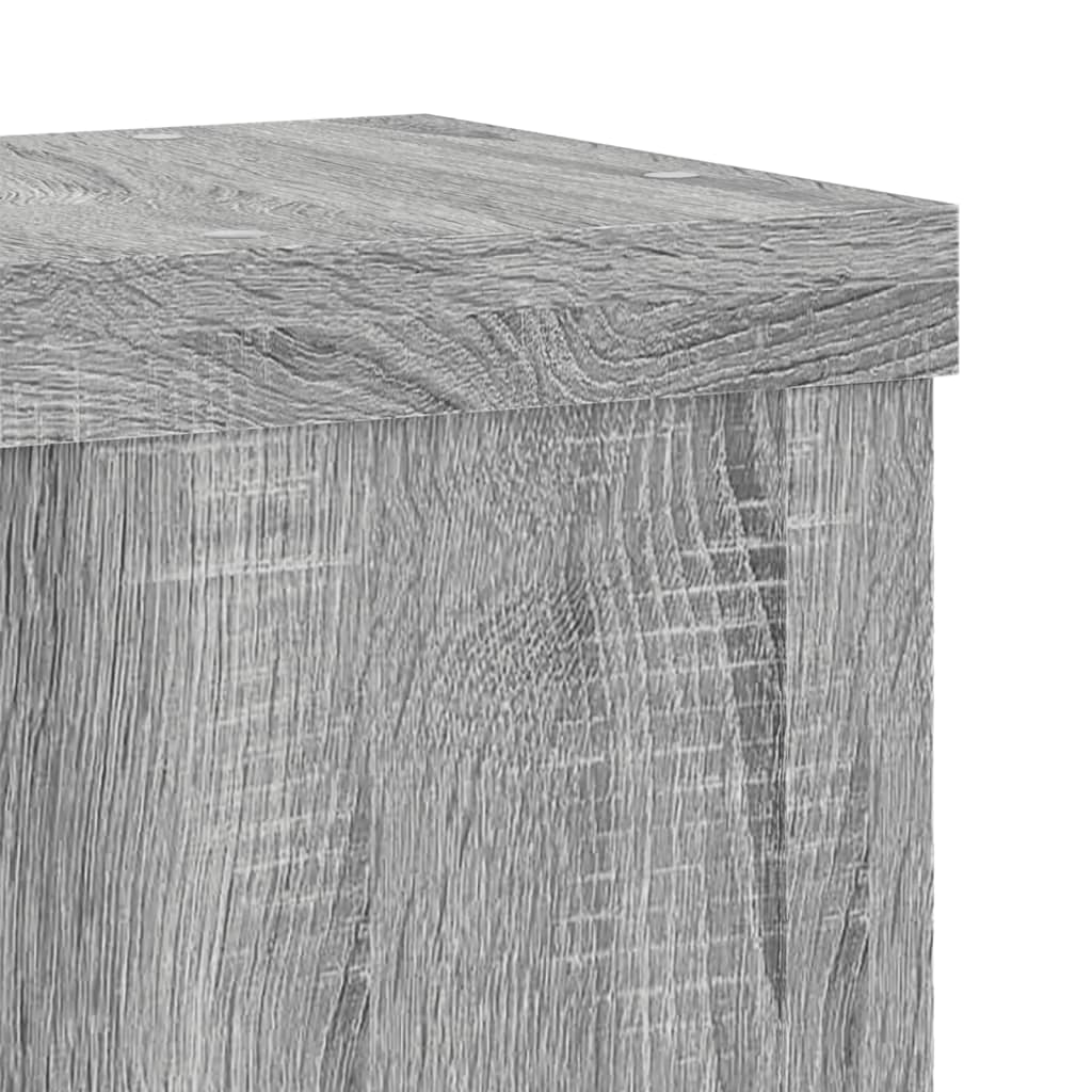 Plantenstandaards 2 st 15x15x20 cm bewerkt hout grijs sonoma is nu te koop bij PeponiXL, paradijselijk wonen!