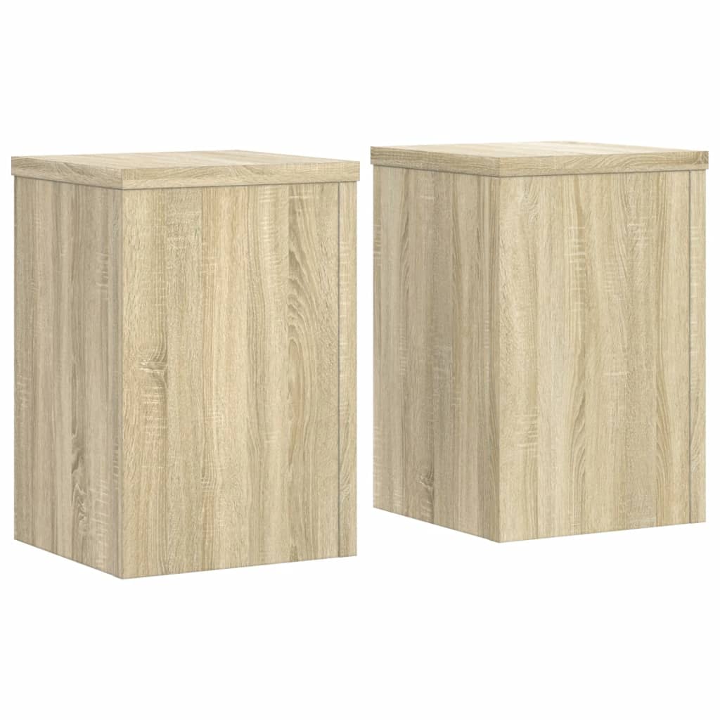 Plantenstandaards 2 st 20x20x30 cm bewerkt hout sonoma eiken is nu te koop bij PeponiXL, paradijselijk wonen!