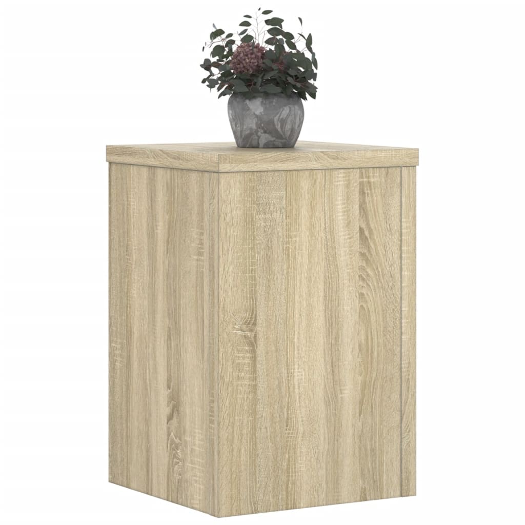 Plantenstandaards 2 st 20x20x30 cm bewerkt hout sonoma eiken is nu te koop bij PeponiXL, paradijselijk wonen!