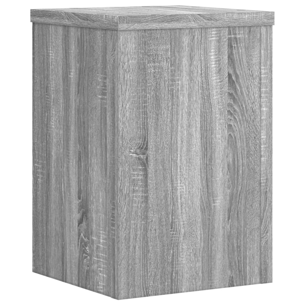 Plantenstandaards 2 st 20x20x30 cm bewerkt hout grijs sonoma is nu te koop bij PeponiXL, paradijselijk wonen!