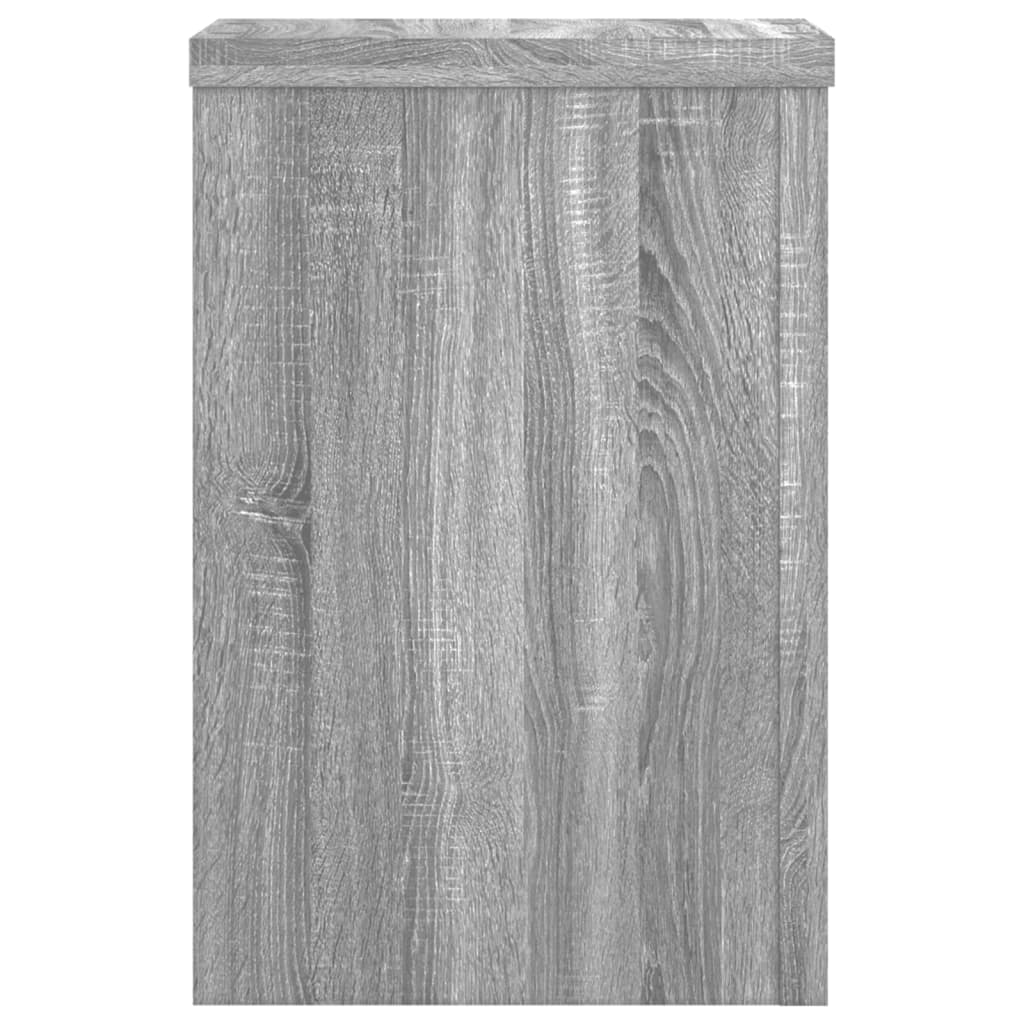 Plantenstandaards 2 st 20x20x30 cm bewerkt hout grijs sonoma is nu te koop bij PeponiXL, paradijselijk wonen!