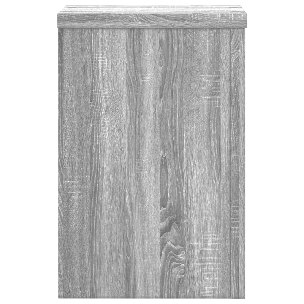 Plantenstandaards 2 st 20x20x30 cm bewerkt hout grijs sonoma is nu te koop bij PeponiXL, paradijselijk wonen!