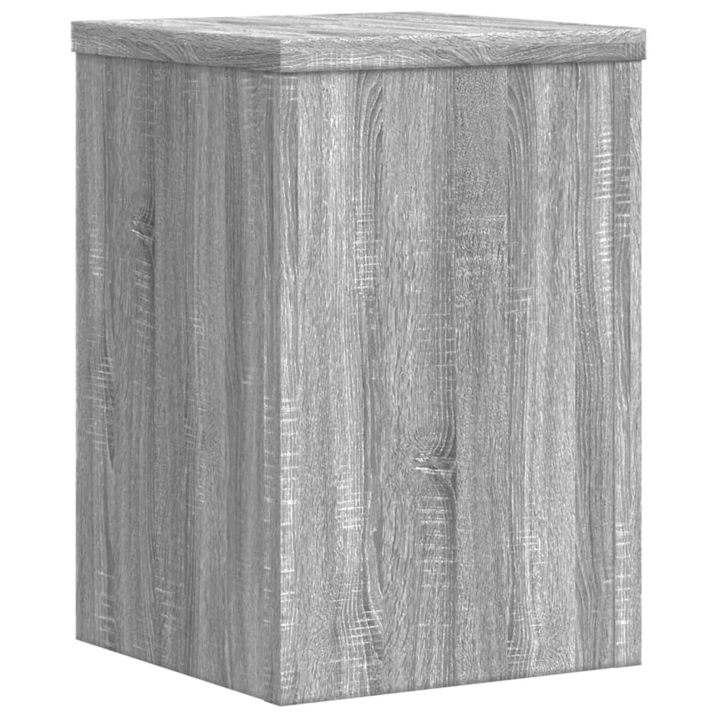 Plantenstandaards 2 st 20x20x30 cm bewerkt hout grijs sonoma is nu te koop bij PeponiXL, paradijselijk wonen!