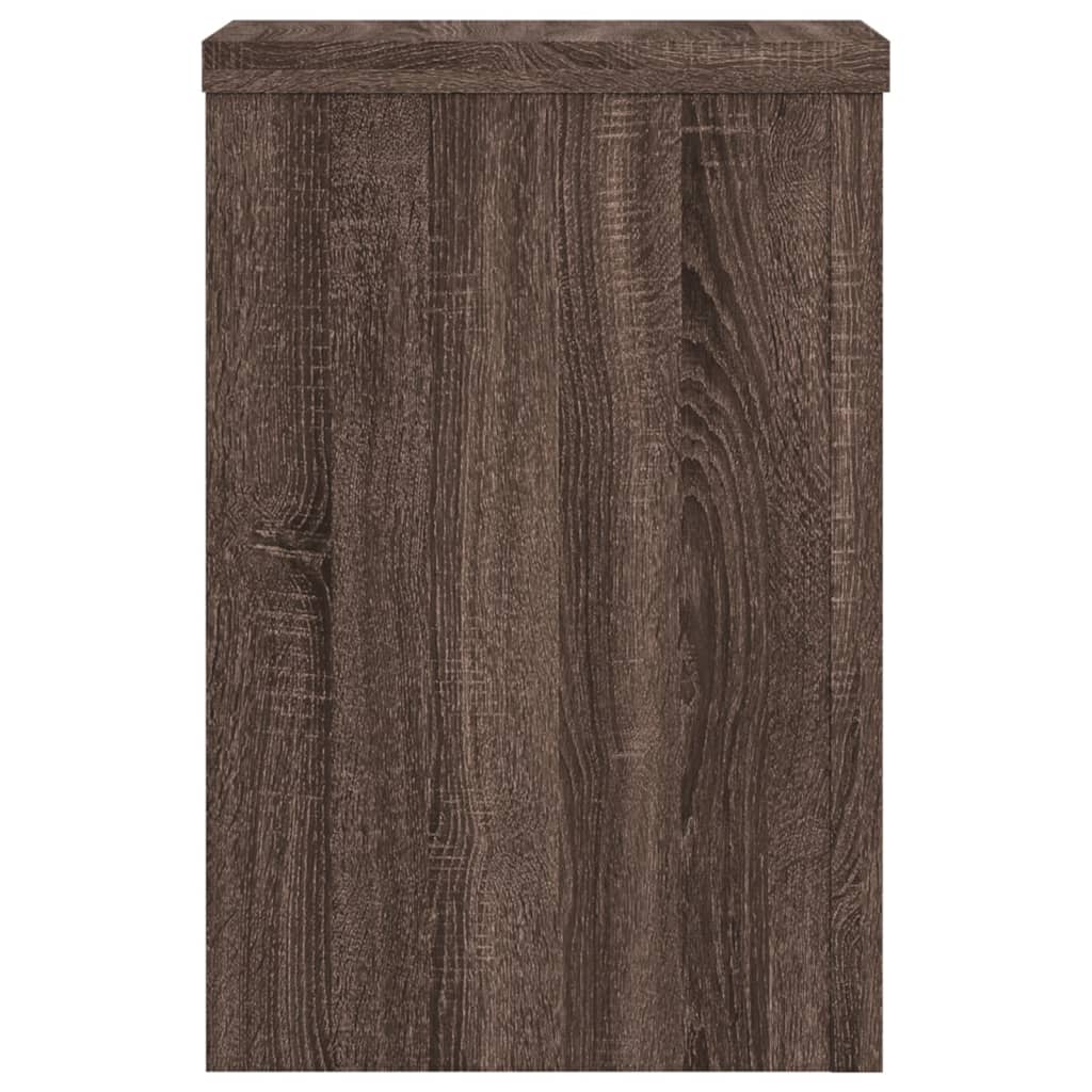 Plantenstandaards 2 st 20x20x30 cm bewerkt hout bruin eiken is nu te koop bij PeponiXL, paradijselijk wonen!