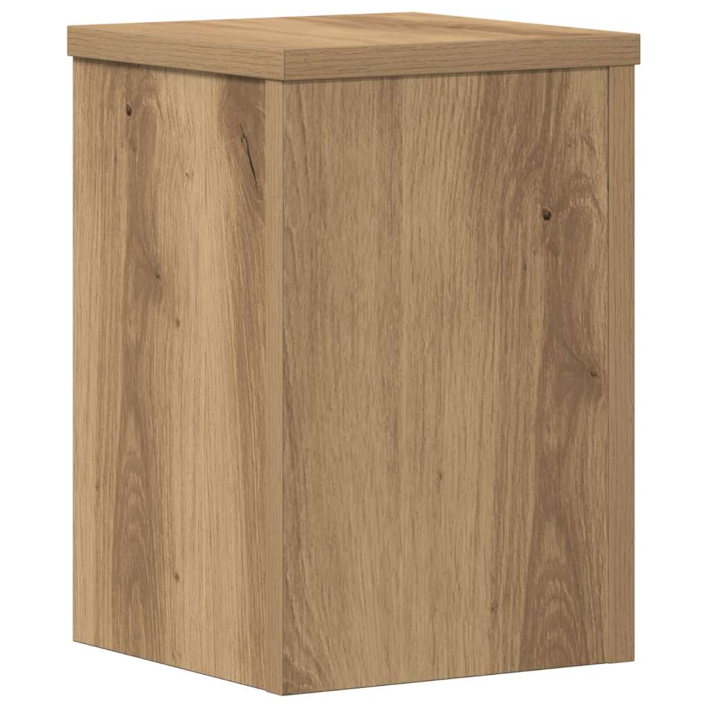 Plantenstandaards 2 st 20x20x30 cm hout artisanaal eiken is nu te koop bij PeponiXL, paradijselijk wonen!