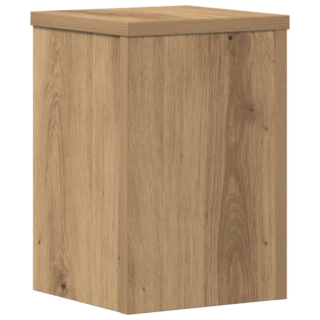 Plantenstandaards 2 st 20x20x30 cm hout artisanaal eiken is nu te koop bij PeponiXL, paradijselijk wonen!