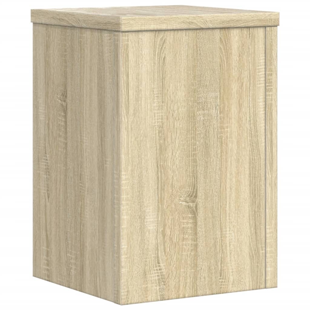 Plantenstandaards 2 st 25x25x35 cm bewerkt hout sonoma eiken is nu te koop bij PeponiXL, paradijselijk wonen!