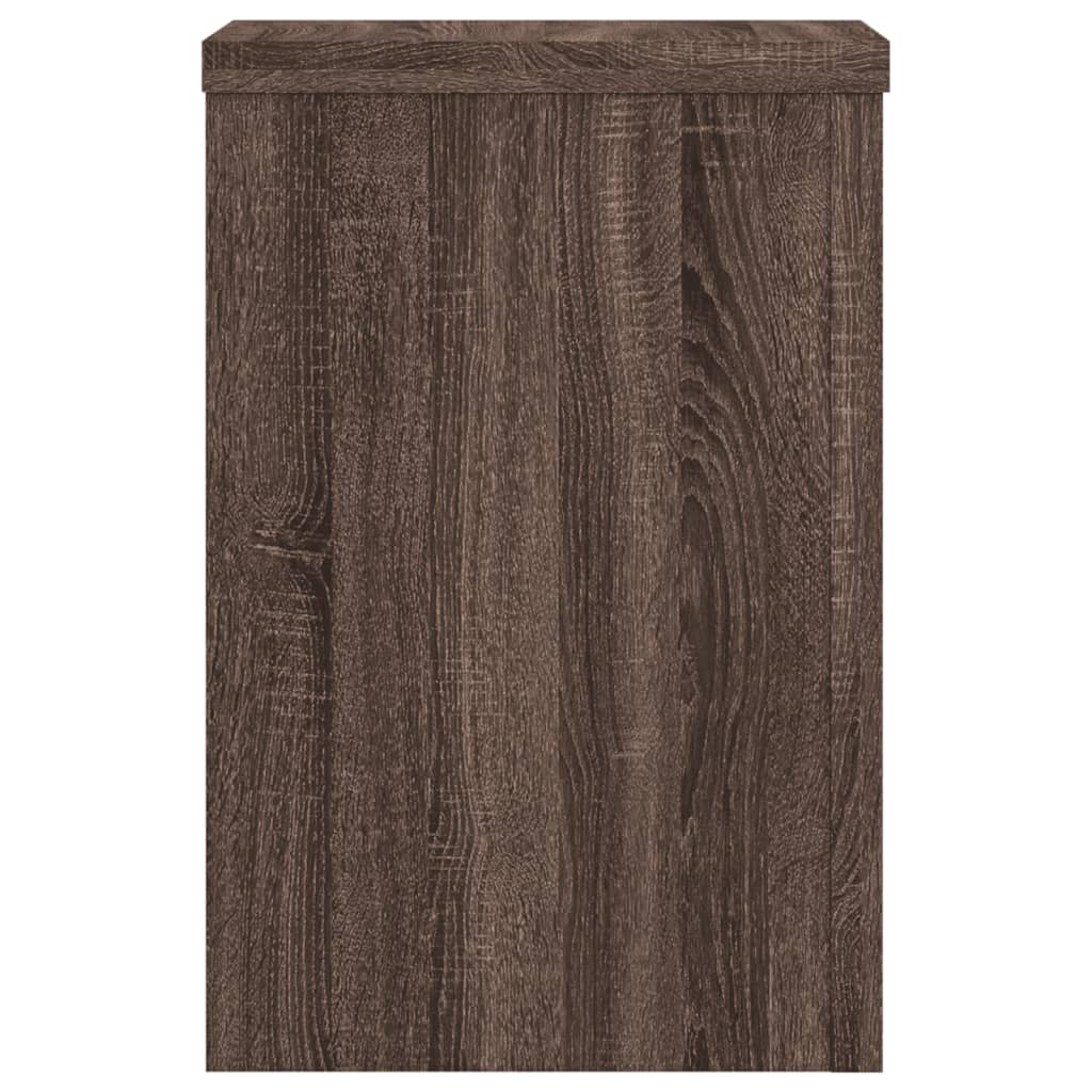 Plantenstandaards 2 st 25x25x35 cm bewerkt hout bruin eiken is nu te koop bij PeponiXL, paradijselijk wonen!