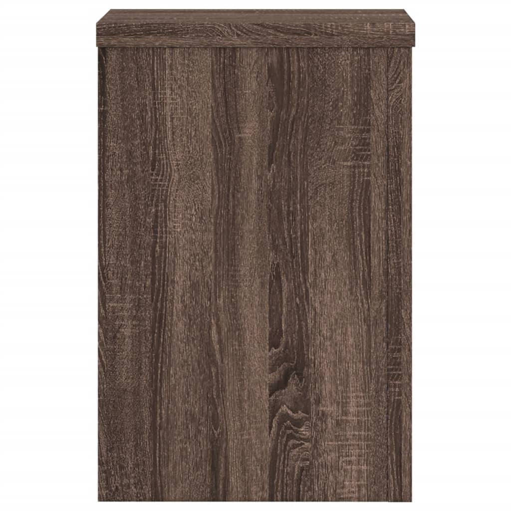 Plantenstandaards 2 st 25x25x35 cm bewerkt hout bruin eiken is nu te koop bij PeponiXL, paradijselijk wonen!