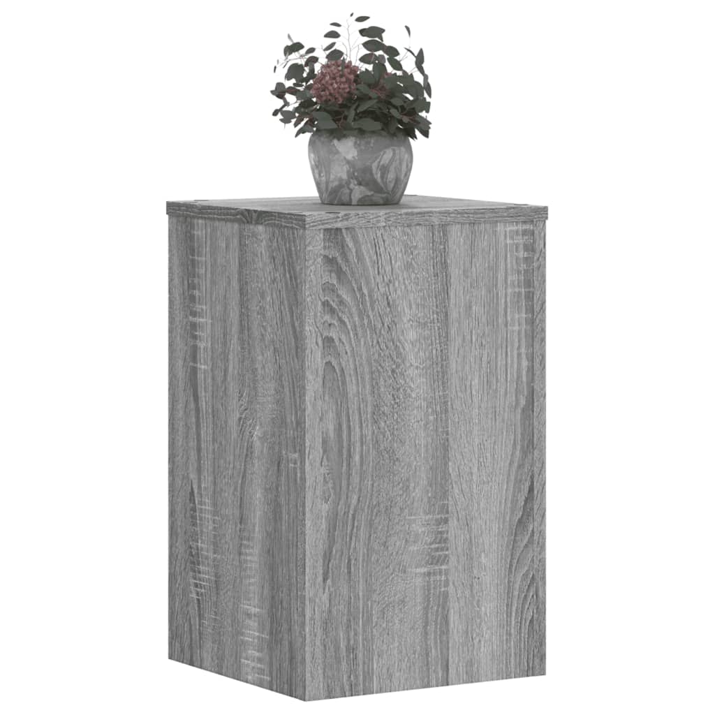 Plantenstandaards 2 st 30x30x50 cm bewerkt hout grijs sonoma is nu te koop bij PeponiXL, paradijselijk wonen!