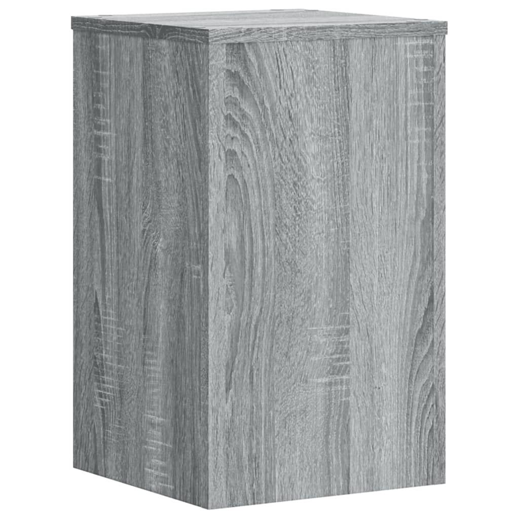 Plantenstandaards 2 st 30x30x50 cm bewerkt hout grijs sonoma is nu te koop bij PeponiXL, paradijselijk wonen!