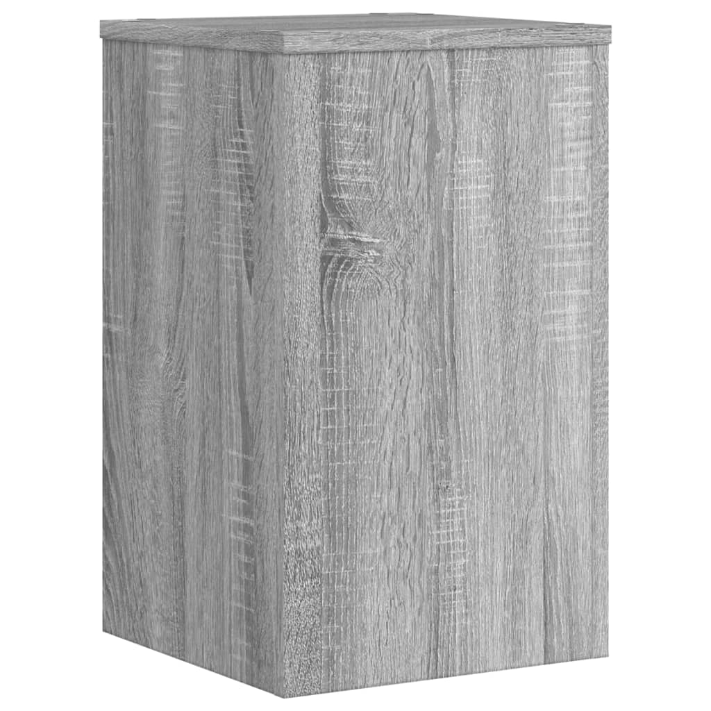 Plantenstandaards 2 st 30x30x50 cm bewerkt hout grijs sonoma is nu te koop bij PeponiXL, paradijselijk wonen!