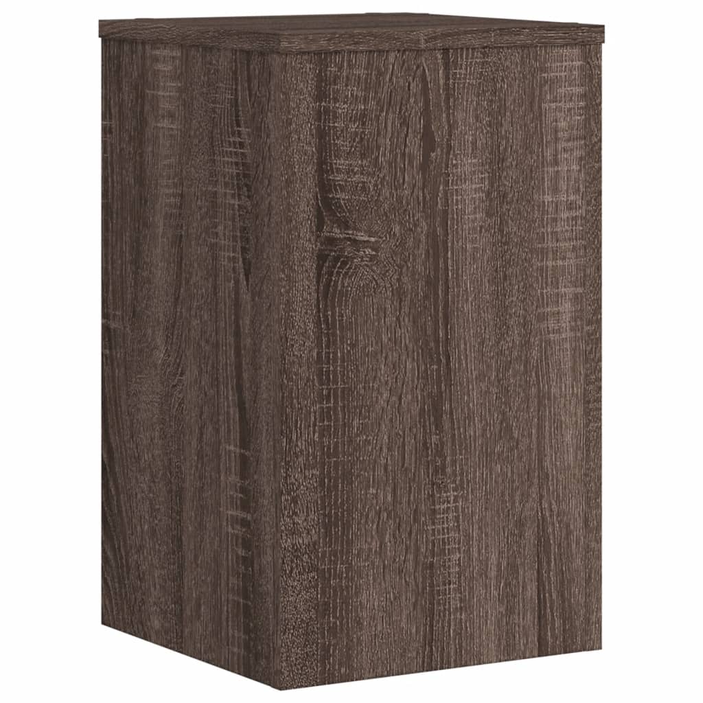 Plantenstandaards 2 st 30x30x50 cm bewerkt hout bruin eiken is nu te koop bij PeponiXL, paradijselijk wonen!