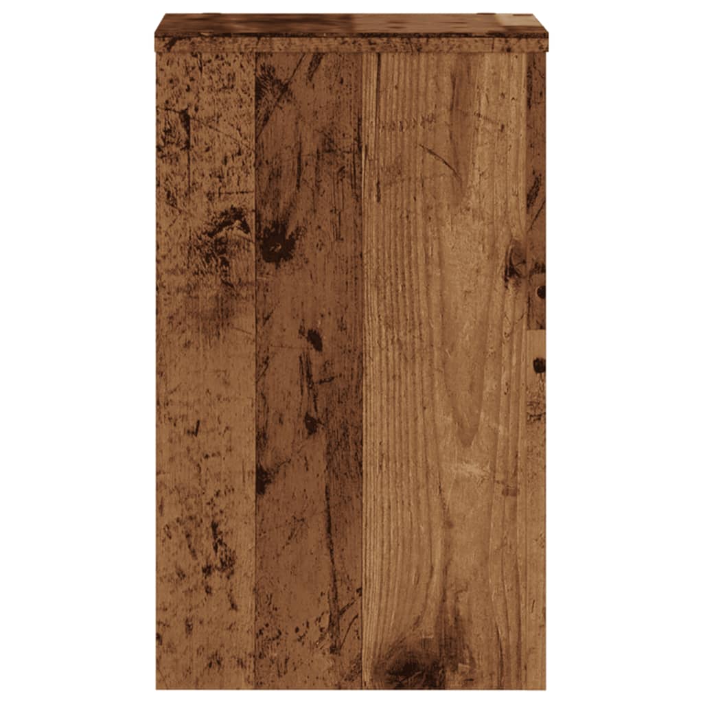 Plantenstandaards 2 st 30x30x50 cm bewerkt hout oud houtkleurig is nu te koop bij PeponiXL, paradijselijk wonen!