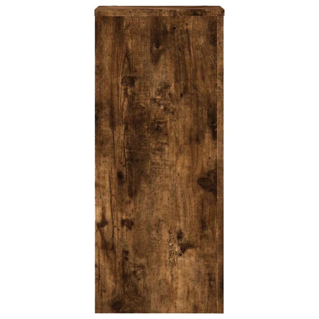 Plantenstandaards 2 st 30x30x70 cm bewerkt hout gerookt eiken is nu te koop bij PeponiXL, paradijselijk wonen!