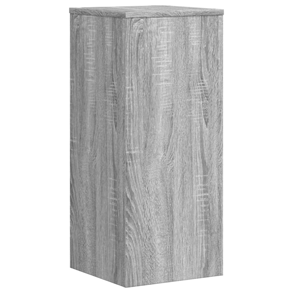 Plantenstandaards 2 st 30x30x70 cm bewerkt hout grijs sonoma is nu te koop bij PeponiXL, paradijselijk wonen!