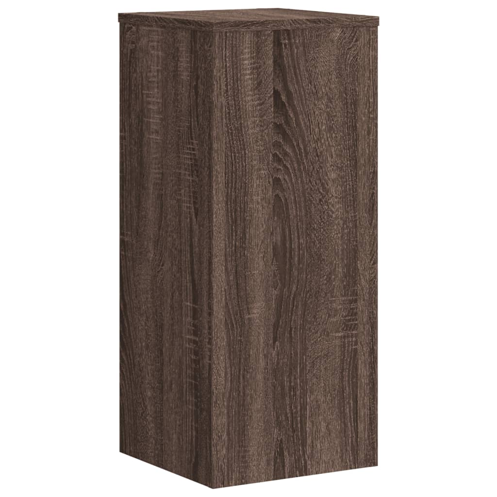 Plantenstandaards 2 st 30x30x70 cm bewerkt hout bruin eiken is nu te koop bij PeponiXL, paradijselijk wonen!