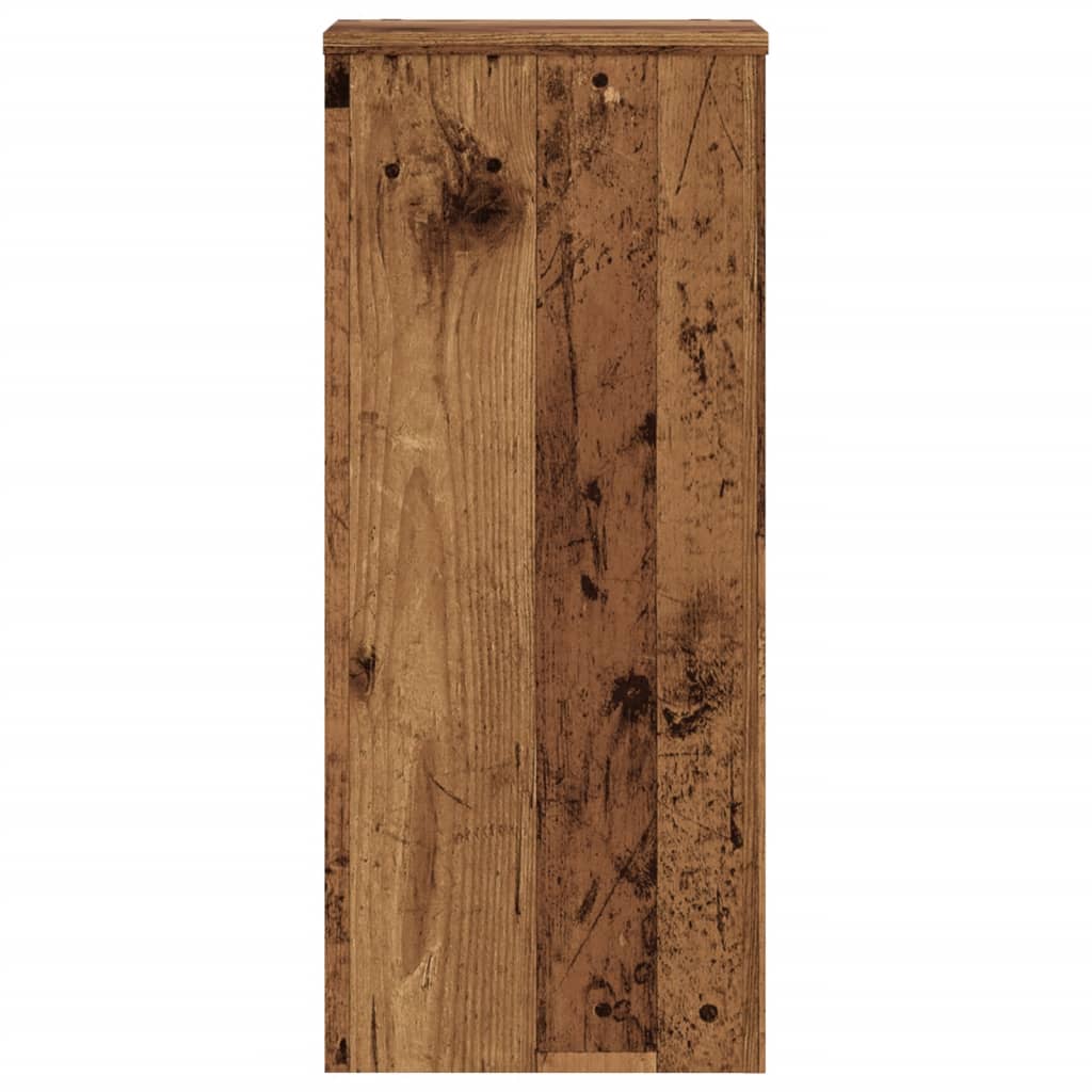 Plantenstandaards 2 st 30x30x70 cm bewerkt hout oud houtkleurig is nu te koop bij PeponiXL, paradijselijk wonen!