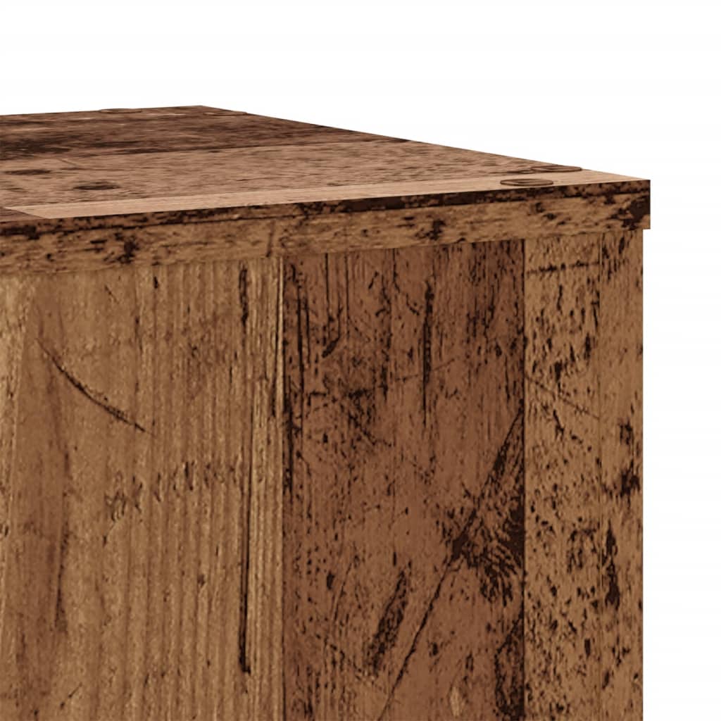 Plantenstandaards 2 st 30x30x70 cm bewerkt hout oud houtkleurig is nu te koop bij PeponiXL, paradijselijk wonen!