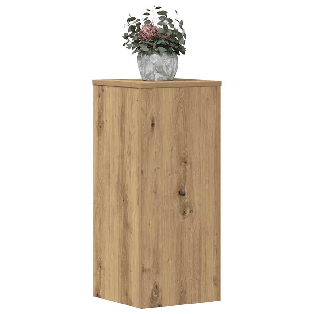 Plantenstandaards 2 st 30x30x70 cm hout artisanaal eiken is nu te koop bij PeponiXL, paradijselijk wonen!