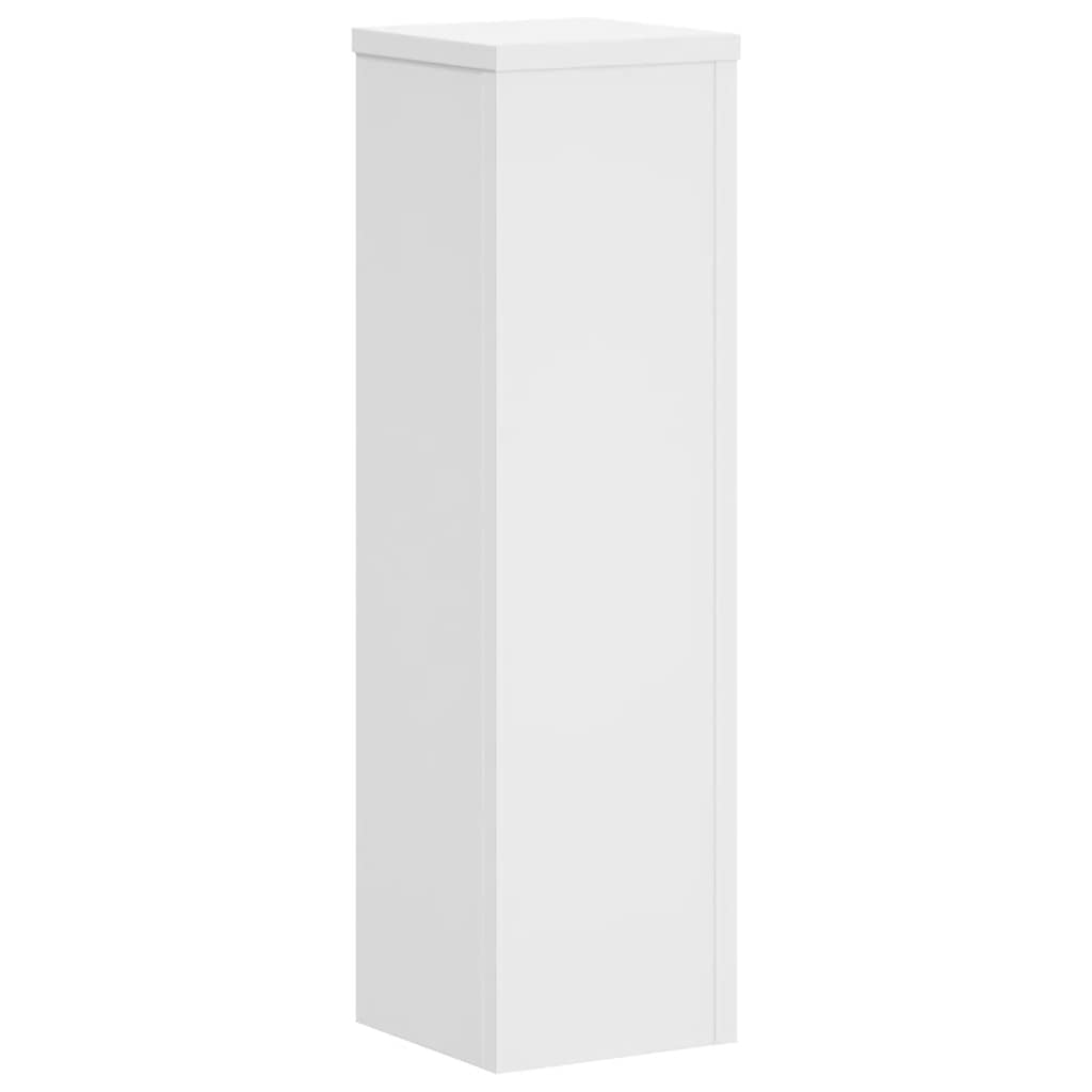 Plantenstandaards 2 st 17x17x60 cm bewerkt hout wit is nu te koop bij PeponiXL, paradijselijk wonen!