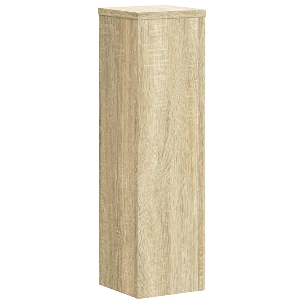 Plantenstandaards 2 st 17x17x60 cm bewerkt hout sonoma eiken is nu te koop bij PeponiXL, paradijselijk wonen!