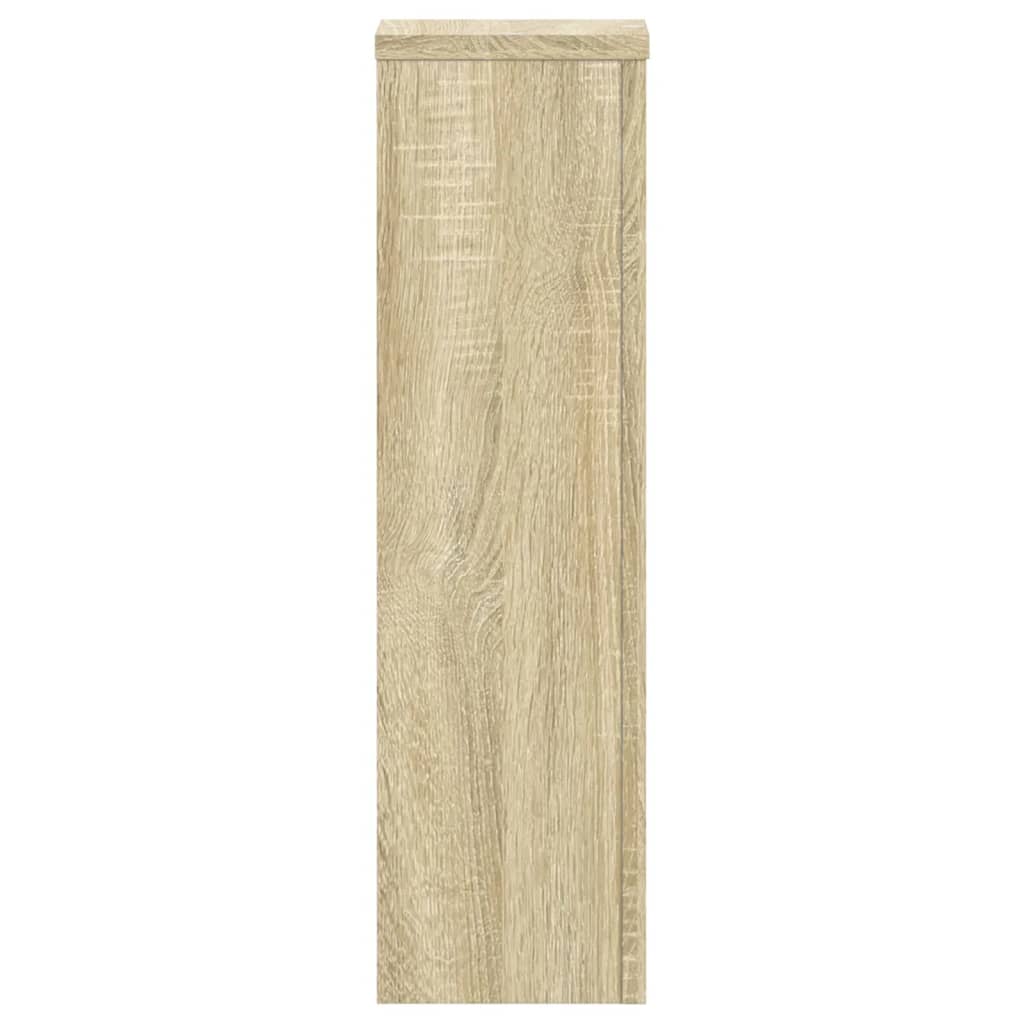 Plantenstandaards 2 st 17x17x60 cm bewerkt hout sonoma eiken is nu te koop bij PeponiXL, paradijselijk wonen!