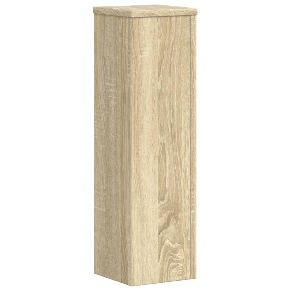 Plantenstandaards 2 st 17x17x60 cm bewerkt hout sonoma eiken is nu te koop bij PeponiXL, paradijselijk wonen!