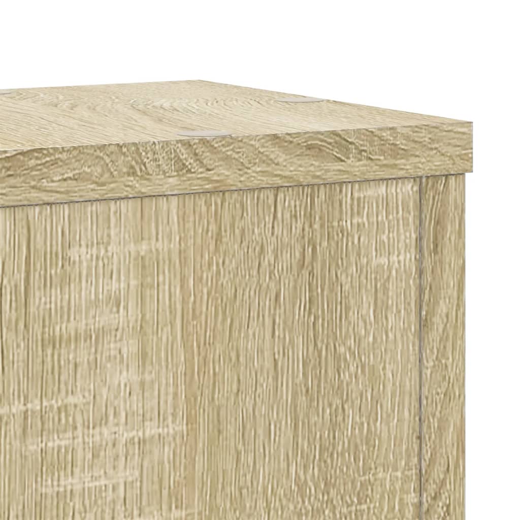 Plantenstandaards 2 st 17x17x60 cm bewerkt hout sonoma eiken is nu te koop bij PeponiXL, paradijselijk wonen!