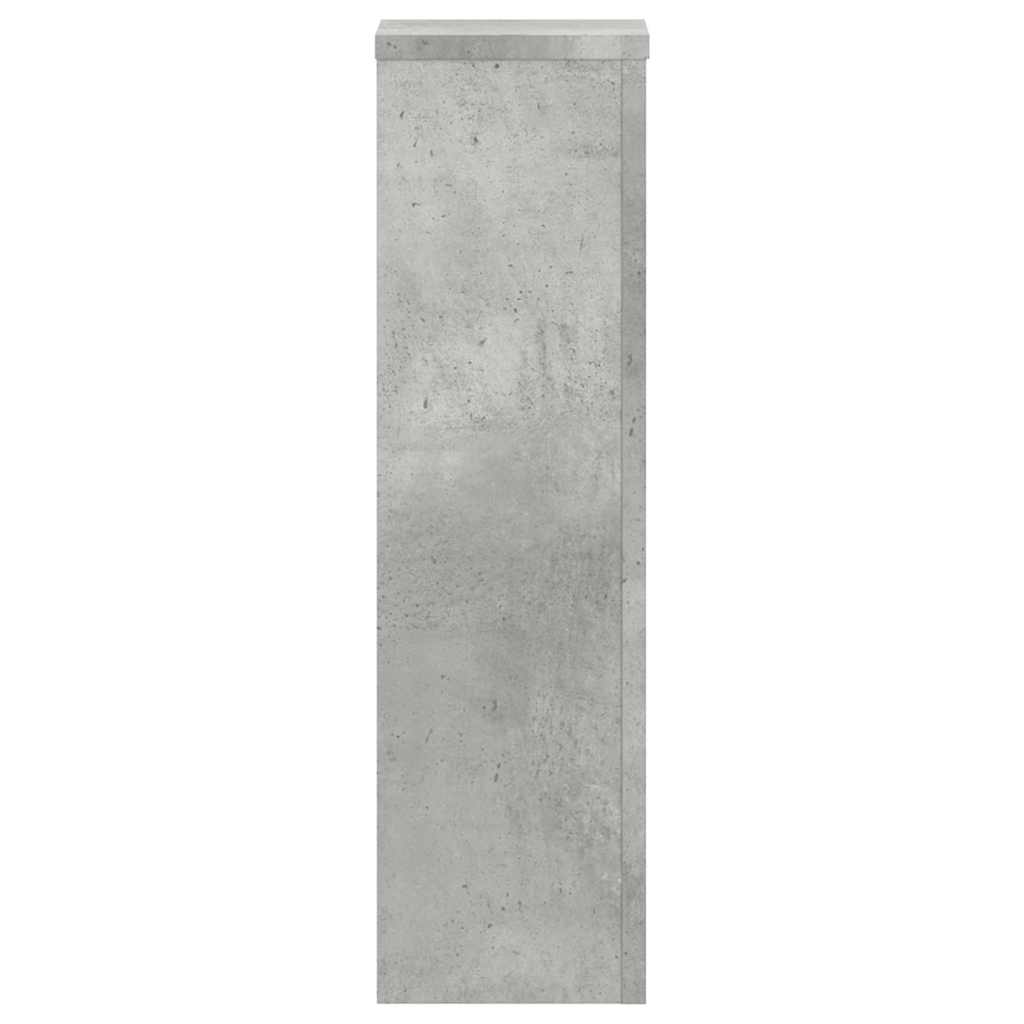 Plantenstandaards 2 st 17x17x60 cm bewerkt hout betongrijs is nu te koop bij PeponiXL, paradijselijk wonen!