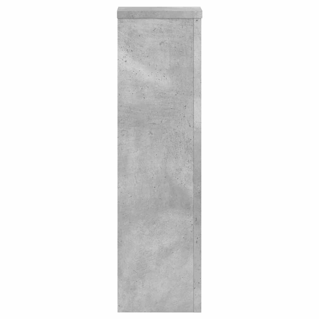 Plantenstandaards 2 st 17x17x60 cm bewerkt hout betongrijs is nu te koop bij PeponiXL, paradijselijk wonen!