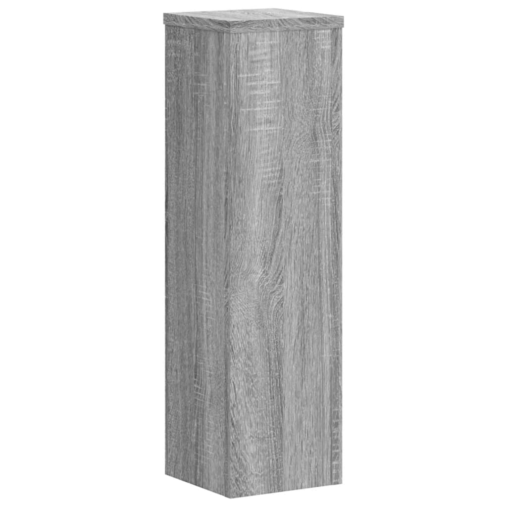 Plantenstandaards 2 st 17x17x60 cm bewerkt hout grijs sonoma is nu te koop bij PeponiXL, paradijselijk wonen!
