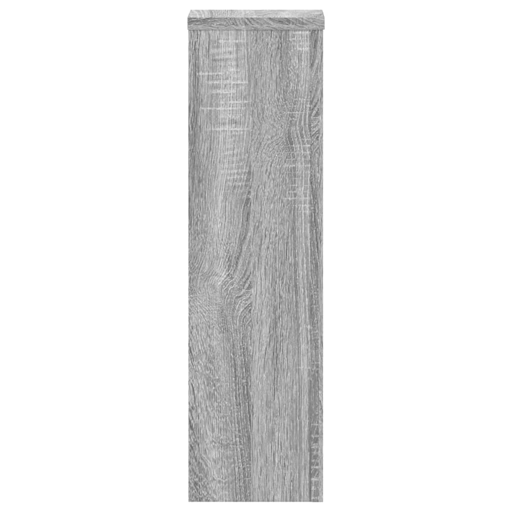 Plantenstandaards 2 st 17x17x60 cm bewerkt hout grijs sonoma is nu te koop bij PeponiXL, paradijselijk wonen!
