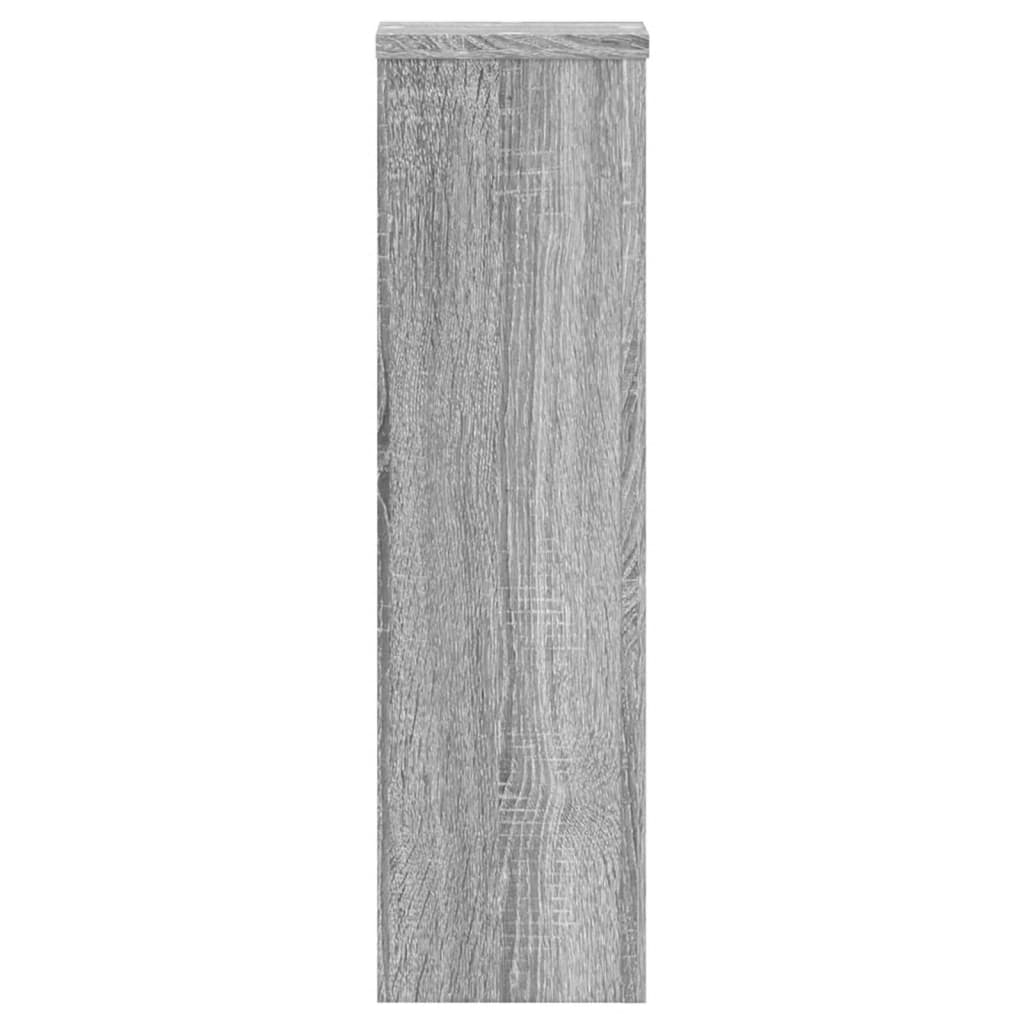 Plantenstandaards 2 st 17x17x60 cm bewerkt hout grijs sonoma is nu te koop bij PeponiXL, paradijselijk wonen!