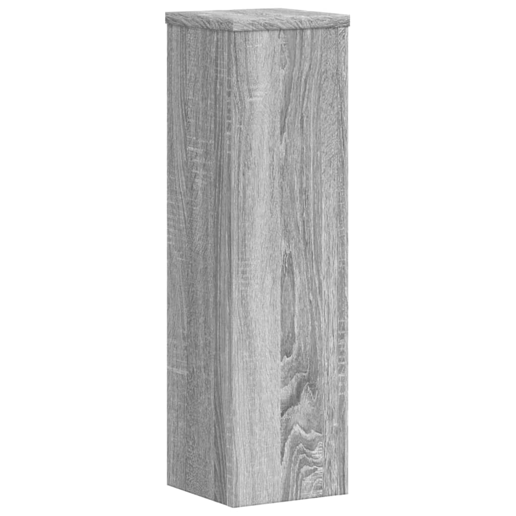 Plantenstandaards 2 st 17x17x60 cm bewerkt hout grijs sonoma is nu te koop bij PeponiXL, paradijselijk wonen!