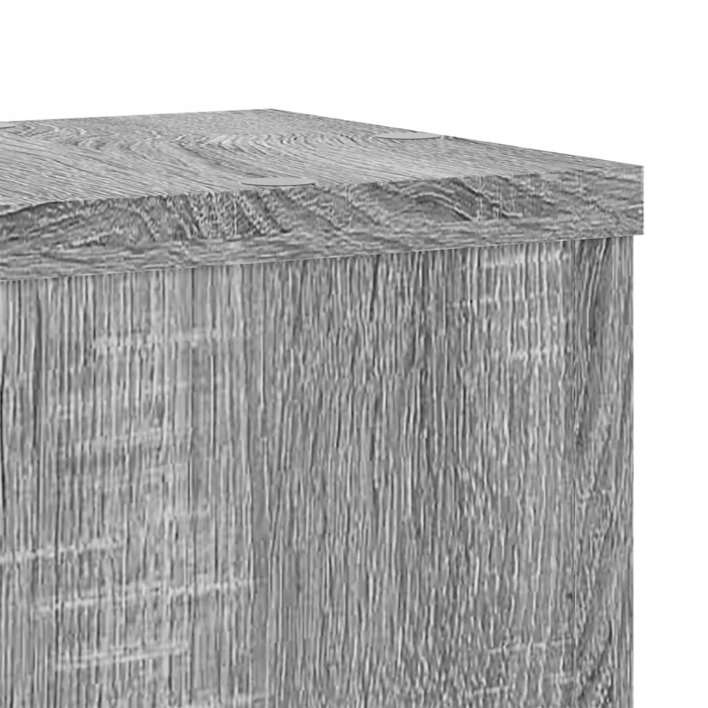 Plantenstandaards 2 st 17x17x60 cm bewerkt hout grijs sonoma is nu te koop bij PeponiXL, paradijselijk wonen!