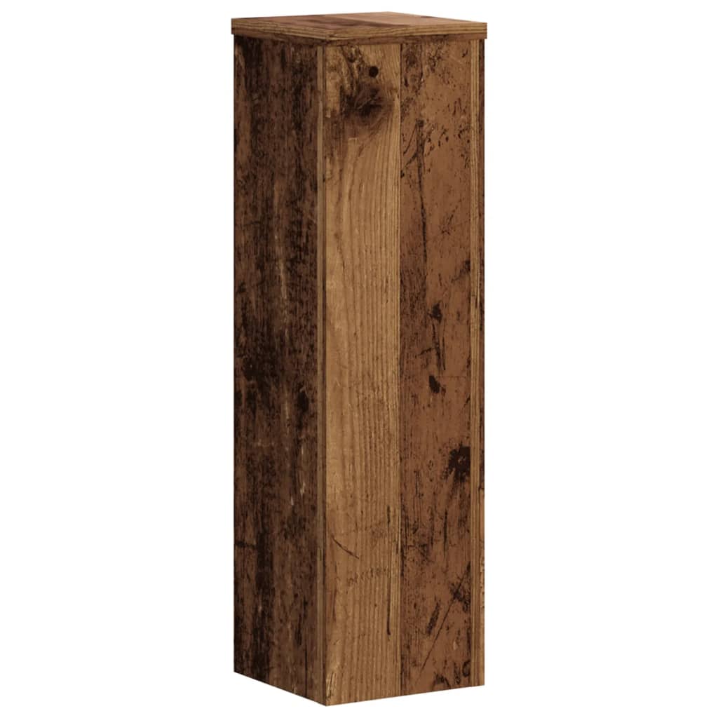 Plantenstandaards 2 st 17x17x60 cm bewerkt hout oud houtkleurig is nu te koop bij PeponiXL, paradijselijk wonen!