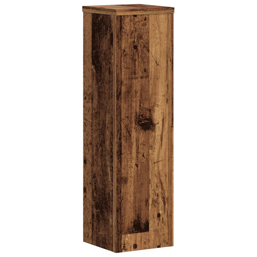 Plantenstandaards 2 st 17x17x60 cm bewerkt hout oud houtkleurig is nu te koop bij PeponiXL, paradijselijk wonen!