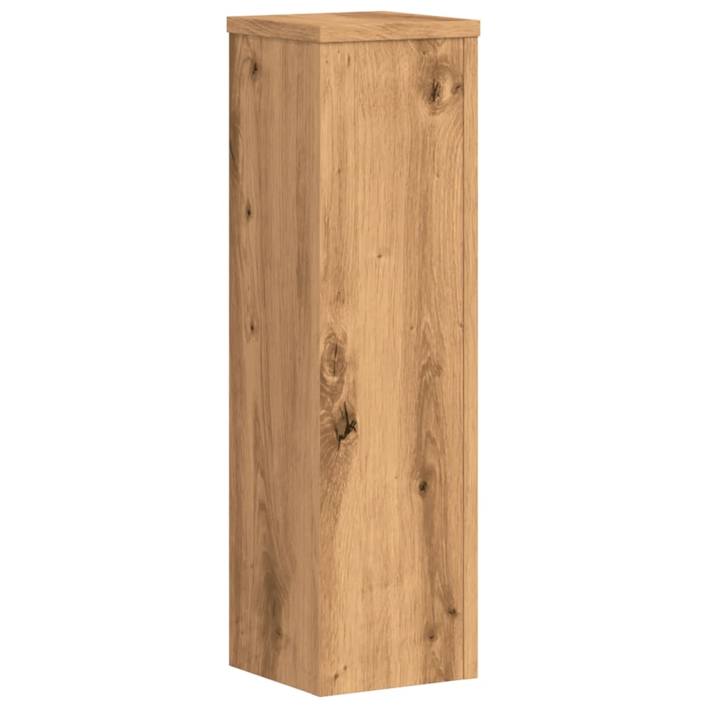 Plantenstandaards 2 st 17x17x60 cm hout artisanaal eikenkleurig is nu te koop bij PeponiXL, paradijselijk wonen!