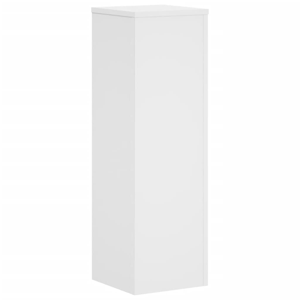 Plantenstandaards 2 st 25x25x80 cm bewerkt hout wit is nu te koop bij PeponiXL, paradijselijk wonen!