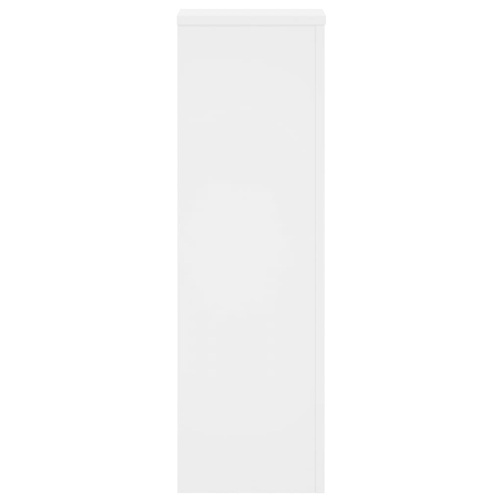 Plantenstandaards 2 st 25x25x80 cm bewerkt hout wit is nu te koop bij PeponiXL, paradijselijk wonen!