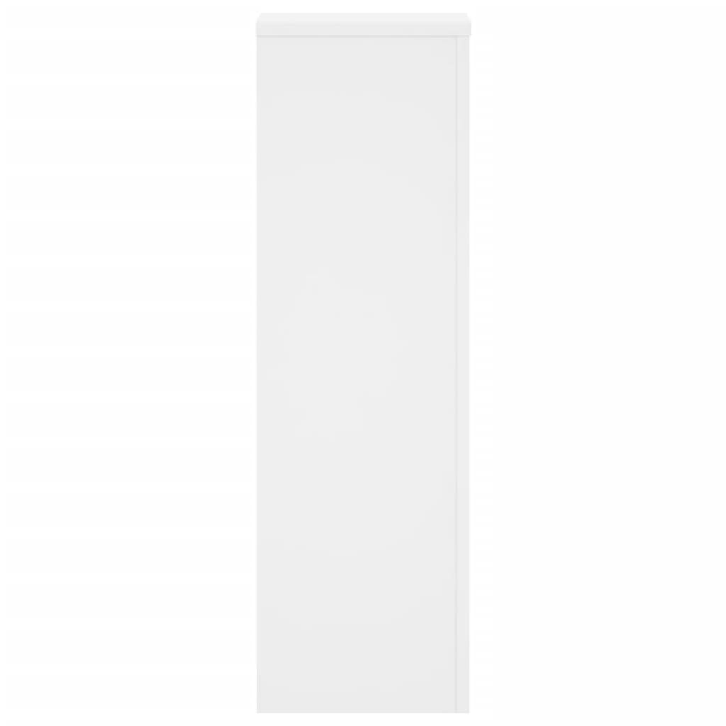 Plantenstandaards 2 st 25x25x80 cm bewerkt hout wit is nu te koop bij PeponiXL, paradijselijk wonen!