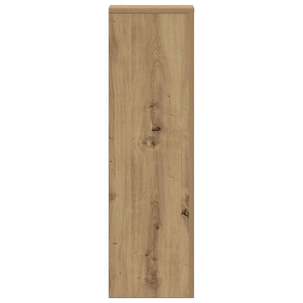 Plantenstandaards 2 st 25x25x80 cm hout artisanaal eikenkleurig is nu te koop bij PeponiXL, paradijselijk wonen!