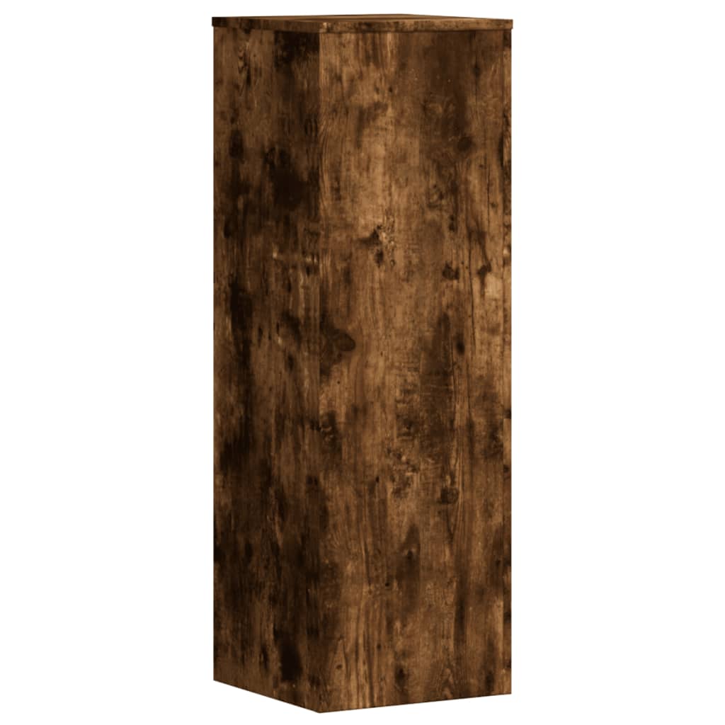 Plantenstandaard 33x33x100 cm bewerkt hout gerookt eikenkleurig is nu te koop bij PeponiXL, paradijselijk wonen!